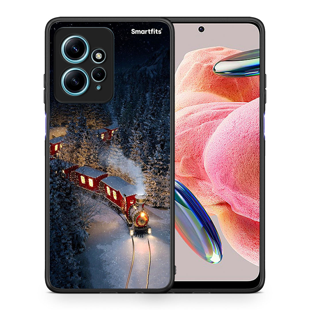 Θήκη Xiaomi Redmi Note 12 4G / Redmi K60 Pro Xmas Train από τη Smartfits με σχέδιο στο πίσω μέρος και μαύρο περίβλημα | Xiaomi Redmi Note 12 4G / Redmi K60 Pro Xmas Train Case with Colorful Back and Black Bezels