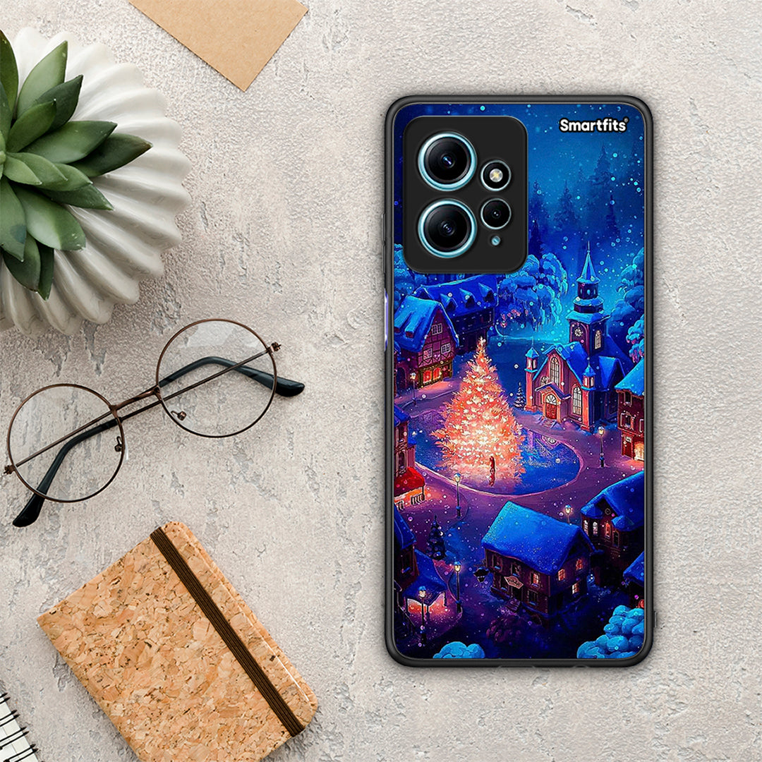 Θήκη Xiaomi Redmi Note 12 4G / Redmi K60 Pro Xmas Village από τη Smartfits με σχέδιο στο πίσω μέρος και μαύρο περίβλημα | Xiaomi Redmi Note 12 4G / Redmi K60 Pro Xmas Village Case with Colorful Back and Black Bezels