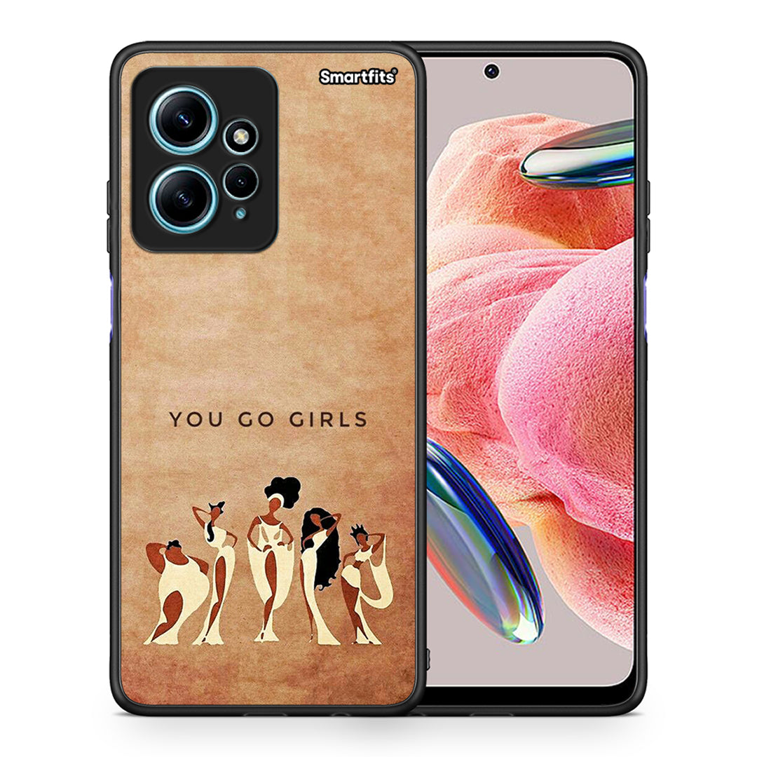 Θήκη Xiaomi Redmi Note 12 4G / Redmi K60 Pro You Go Girl από τη Smartfits με σχέδιο στο πίσω μέρος και μαύρο περίβλημα | Xiaomi Redmi Note 12 4G / Redmi K60 Pro You Go Girl Case with Colorful Back and Black Bezels