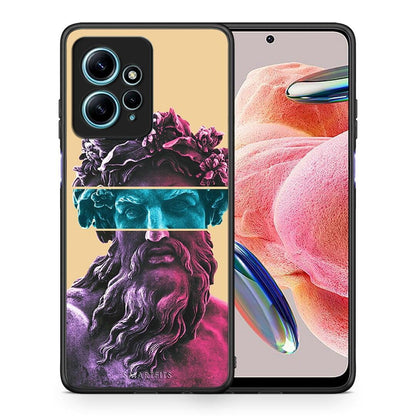 Θήκη Xiaomi Redmi Note 12 4G / Redmi K60 Pro Zeus Art από τη Smartfits με σχέδιο στο πίσω μέρος και μαύρο περίβλημα | Xiaomi Redmi Note 12 4G / Redmi K60 Pro Zeus Art Case with Colorful Back and Black Bezels