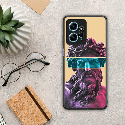 Θήκη Xiaomi Redmi Note 12 4G / Redmi K60 Pro Zeus Art από τη Smartfits με σχέδιο στο πίσω μέρος και μαύρο περίβλημα | Xiaomi Redmi Note 12 4G / Redmi K60 Pro Zeus Art Case with Colorful Back and Black Bezels
