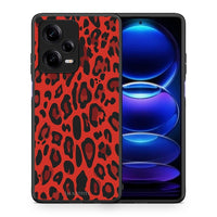 Thumbnail for Θήκη Xiaomi Redmi Note 12 Pro 5G Animal Red Leopard από τη Smartfits με σχέδιο στο πίσω μέρος και μαύρο περίβλημα | Xiaomi Redmi Note 12 Pro 5G Animal Red Leopard Case with Colorful Back and Black Bezels
