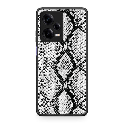 Θήκη Xiaomi Redmi Note 12 Pro 5G Animal White Snake από τη Smartfits με σχέδιο στο πίσω μέρος και μαύρο περίβλημα | Xiaomi Redmi Note 12 Pro 5G Animal White Snake Case with Colorful Back and Black Bezels