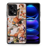 Thumbnail for Θήκη Xiaomi Redmi Note 12 Pro 5G Anime Collage από τη Smartfits με σχέδιο στο πίσω μέρος και μαύρο περίβλημα | Xiaomi Redmi Note 12 Pro 5G Anime Collage Case with Colorful Back and Black Bezels