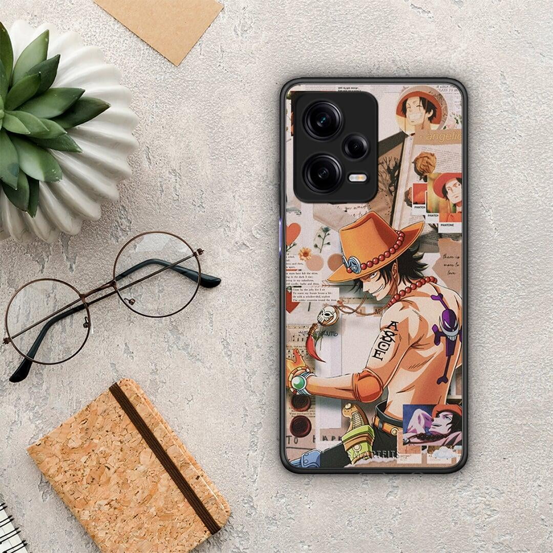 Θήκη Xiaomi Redmi Note 12 Pro 5G Anime Collage από τη Smartfits με σχέδιο στο πίσω μέρος και μαύρο περίβλημα | Xiaomi Redmi Note 12 Pro 5G Anime Collage Case with Colorful Back and Black Bezels