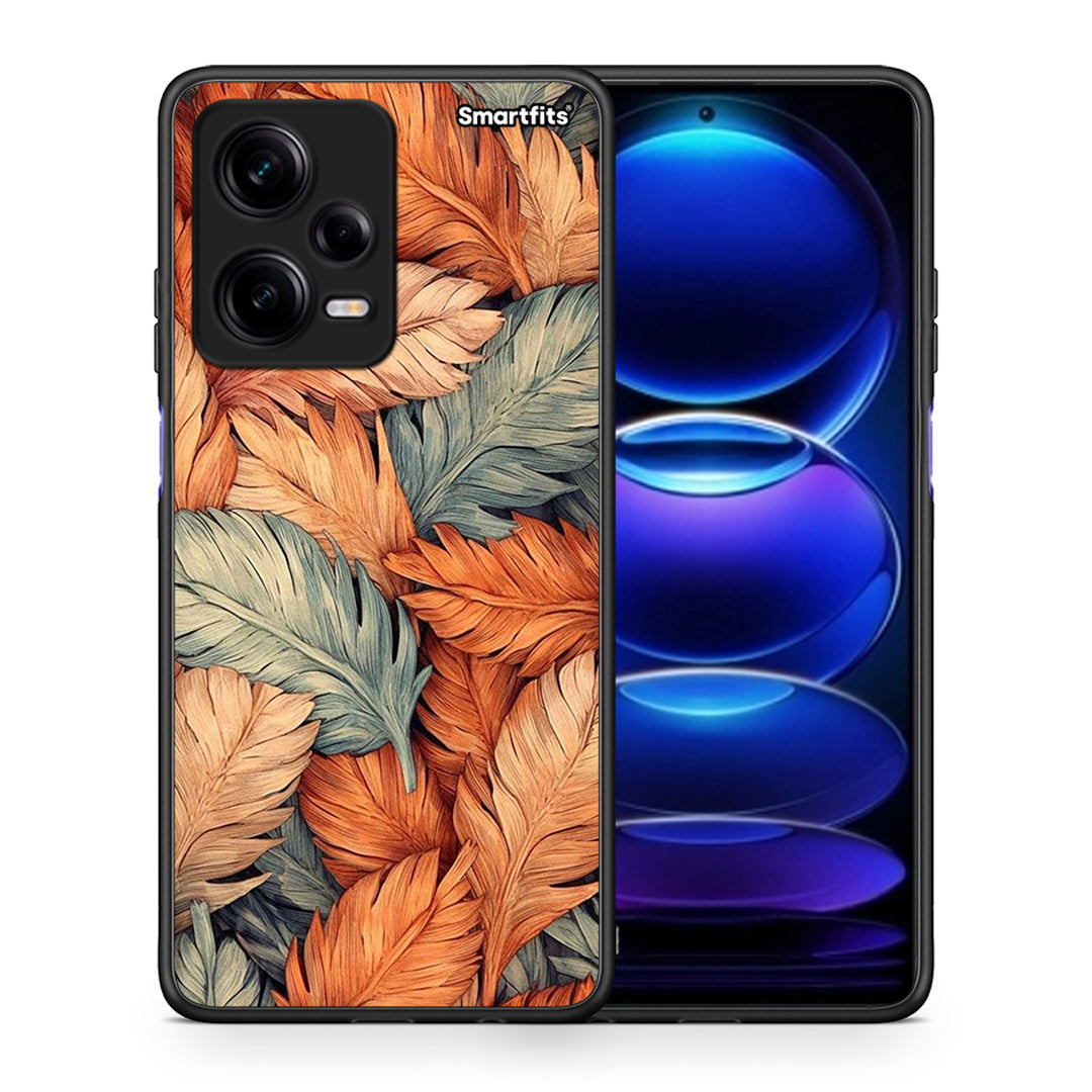 Θήκη Xiaomi Redmi Note 12 Pro 5G Autumn Leaves από τη Smartfits με σχέδιο στο πίσω μέρος και μαύρο περίβλημα | Xiaomi Redmi Note 12 Pro 5G Autumn Leaves Case with Colorful Back and Black Bezels