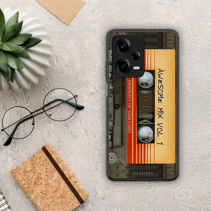 Θήκη Xiaomi Redmi Note 12 Pro 5G Awesome Mix από τη Smartfits με σχέδιο στο πίσω μέρος και μαύρο περίβλημα | Xiaomi Redmi Note 12 Pro 5G Awesome Mix Case with Colorful Back and Black Bezels
