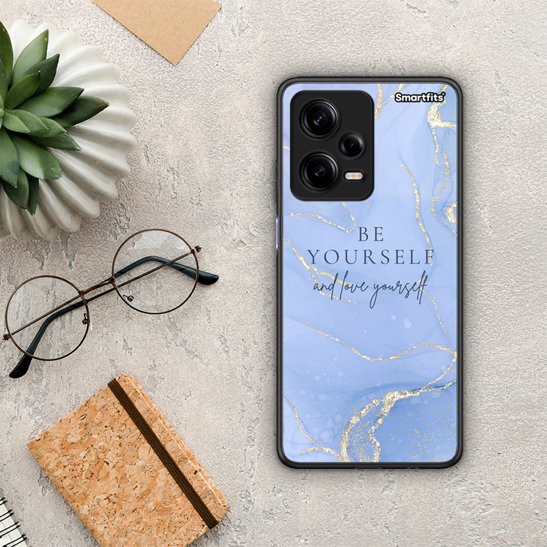 Θήκη Xiaomi Redmi Note 12 Pro 5G Be Yourself από τη Smartfits με σχέδιο στο πίσω μέρος και μαύρο περίβλημα | Xiaomi Redmi Note 12 Pro 5G Be Yourself Case with Colorful Back and Black Bezels
