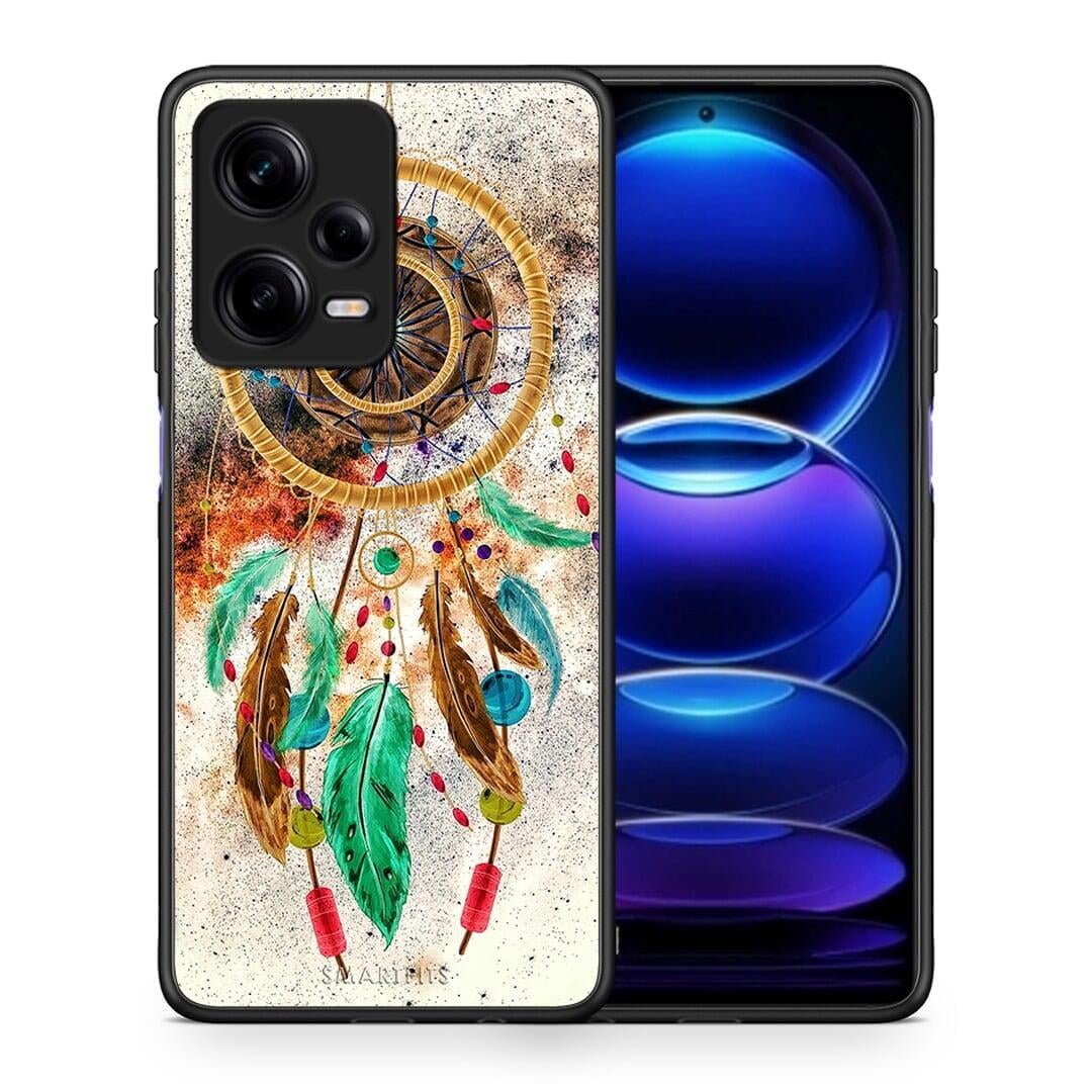 Θήκη Xiaomi Redmi Note 12 Pro 5G Boho DreamCatcher από τη Smartfits με σχέδιο στο πίσω μέρος και μαύρο περίβλημα | Xiaomi Redmi Note 12 Pro 5G Boho DreamCatcher Case with Colorful Back and Black Bezels