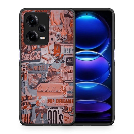 Θήκη Xiaomi Redmi Note 12 Pro 5G Born In 90s από τη Smartfits με σχέδιο στο πίσω μέρος και μαύρο περίβλημα | Xiaomi Redmi Note 12 Pro 5G Born In 90s Case with Colorful Back and Black Bezels