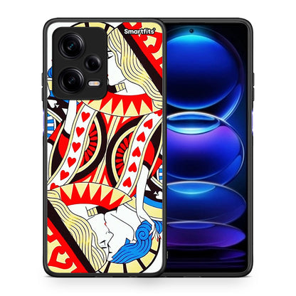 Θήκη Xiaomi Redmi Note 12 Pro 5G Card Love από τη Smartfits με σχέδιο στο πίσω μέρος και μαύρο περίβλημα | Xiaomi Redmi Note 12 Pro 5G Card Love Case with Colorful Back and Black Bezels