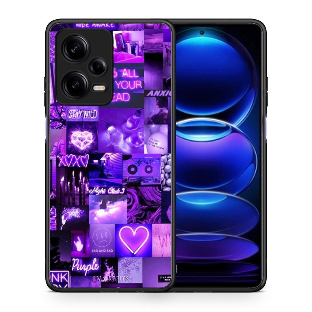 Θήκη Xiaomi Redmi Note 12 Pro 5G Collage Stay Wild από τη Smartfits με σχέδιο στο πίσω μέρος και μαύρο περίβλημα | Xiaomi Redmi Note 12 Pro 5G Collage Stay Wild Case with Colorful Back and Black Bezels