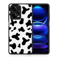 Thumbnail for Θήκη Xiaomi Redmi Note 12 Pro 5G Cow Print από τη Smartfits με σχέδιο στο πίσω μέρος και μαύρο περίβλημα | Xiaomi Redmi Note 12 Pro 5G Cow Print Case with Colorful Back and Black Bezels