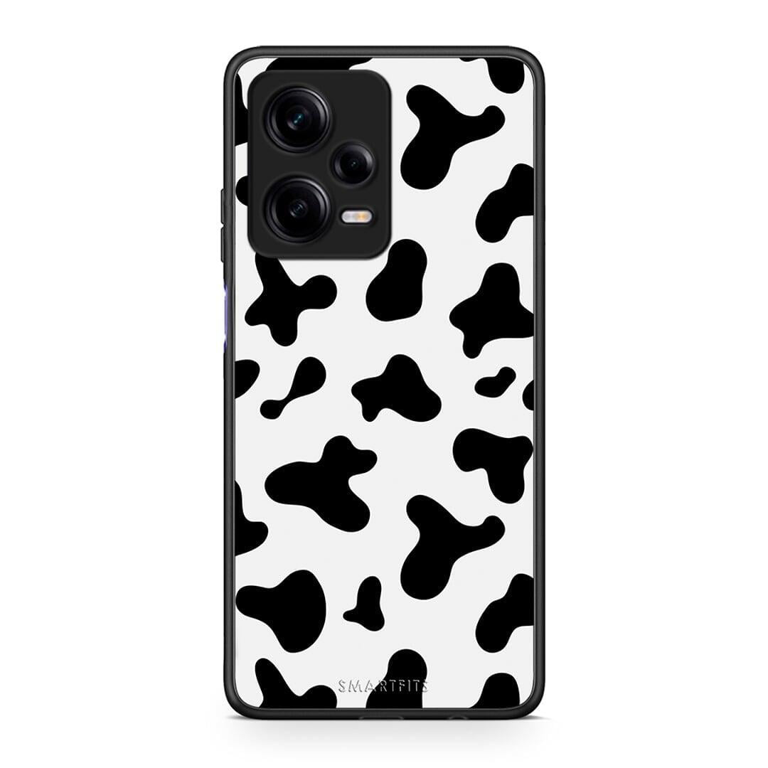 Θήκη Xiaomi Redmi Note 12 Pro 5G Cow Print από τη Smartfits με σχέδιο στο πίσω μέρος και μαύρο περίβλημα | Xiaomi Redmi Note 12 Pro 5G Cow Print Case with Colorful Back and Black Bezels