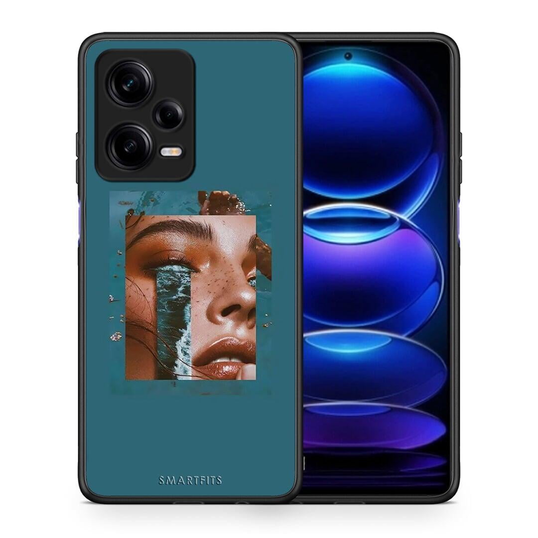 Θήκη Xiaomi Redmi Note 12 Pro 5G Cry An Ocean από τη Smartfits με σχέδιο στο πίσω μέρος και μαύρο περίβλημα | Xiaomi Redmi Note 12 Pro 5G Cry An Ocean Case with Colorful Back and Black Bezels