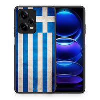 Thumbnail for Θήκη Xiaomi Redmi Note 12 Pro 5G Flag Greek από τη Smartfits με σχέδιο στο πίσω μέρος και μαύρο περίβλημα | Xiaomi Redmi Note 12 Pro 5G Flag Greek Case with Colorful Back and Black Bezels