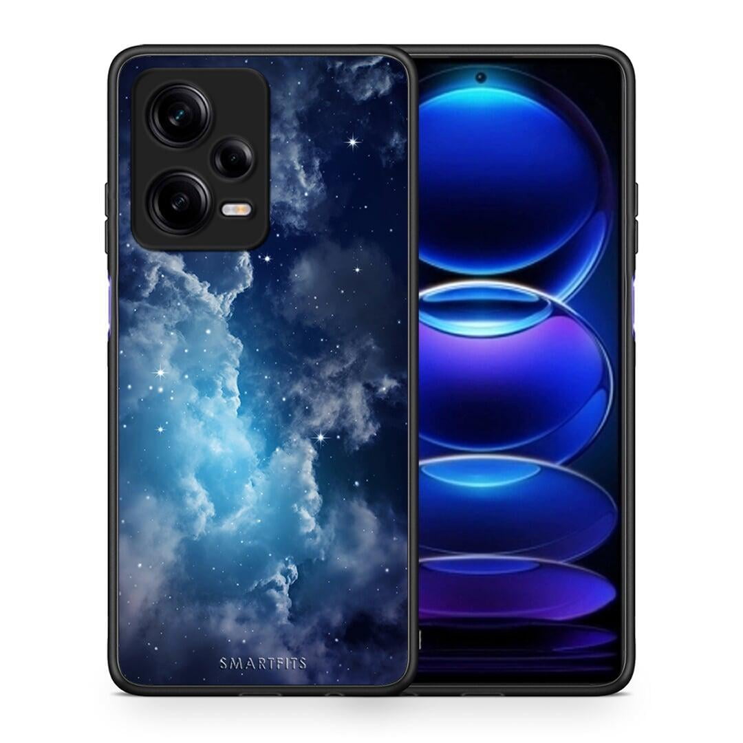 Θήκη Xiaomi Redmi Note 12 Pro 5G Galactic Blue Sky από τη Smartfits με σχέδιο στο πίσω μέρος και μαύρο περίβλημα | Xiaomi Redmi Note 12 Pro 5G Galactic Blue Sky Case with Colorful Back and Black Bezels