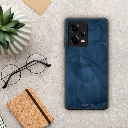 Θήκη Xiaomi Redmi Note 12 Pro 5G Geometric Blue Abstract από τη Smartfits με σχέδιο στο πίσω μέρος και μαύρο περίβλημα | Xiaomi Redmi Note 12 Pro 5G Geometric Blue Abstract Case with Colorful Back and Black Bezels