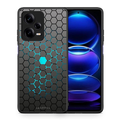 Θήκη Xiaomi Redmi Note 12 Pro 5G Geometric Hexagonal από τη Smartfits με σχέδιο στο πίσω μέρος και μαύρο περίβλημα | Xiaomi Redmi Note 12 Pro 5G Geometric Hexagonal Case with Colorful Back and Black Bezels