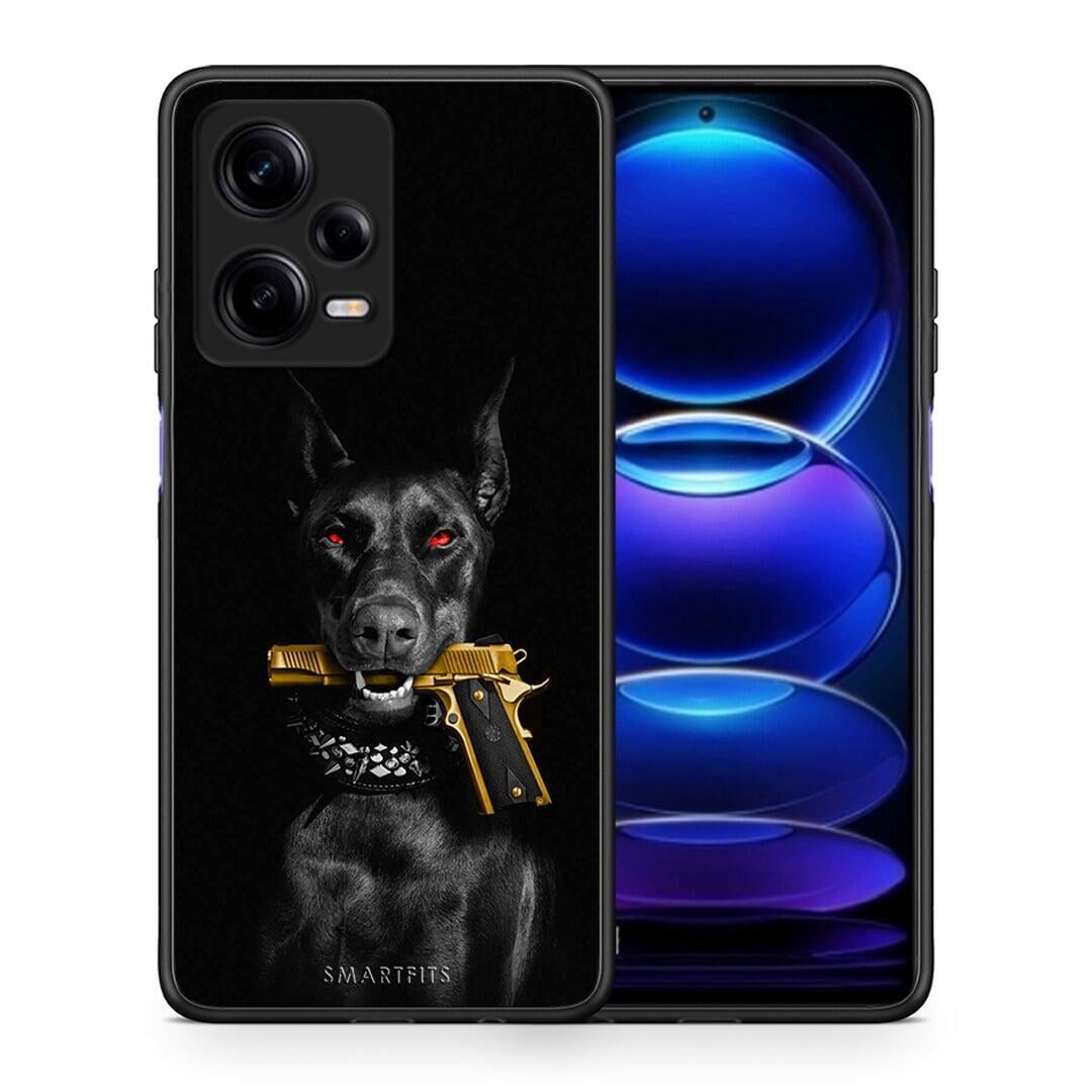 Θήκη Xiaomi Redmi Note 12 Pro 5G Golden Gun από τη Smartfits με σχέδιο στο πίσω μέρος και μαύρο περίβλημα | Xiaomi Redmi Note 12 Pro 5G Golden Gun Case with Colorful Back and Black Bezels