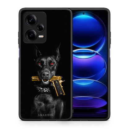 Θήκη Xiaomi Redmi Note 12 Pro 5G Golden Gun από τη Smartfits με σχέδιο στο πίσω μέρος και μαύρο περίβλημα | Xiaomi Redmi Note 12 Pro 5G Golden Gun Case with Colorful Back and Black Bezels
