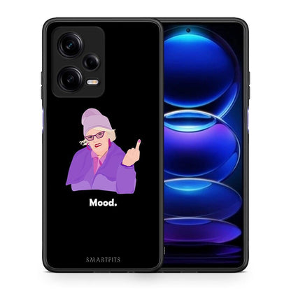 Θήκη Xiaomi Redmi Note 12 Pro 5G Grandma Mood Black από τη Smartfits με σχέδιο στο πίσω μέρος και μαύρο περίβλημα | Xiaomi Redmi Note 12 Pro 5G Grandma Mood Black Case with Colorful Back and Black Bezels