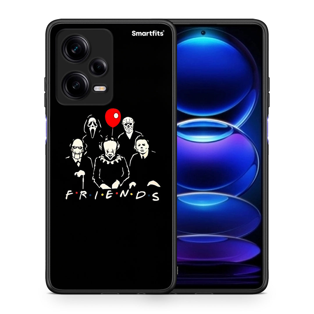 Θήκη Xiaomi Redmi Note 12 Pro 5G Halloween Friends από τη Smartfits με σχέδιο στο πίσω μέρος και μαύρο περίβλημα | Xiaomi Redmi Note 12 Pro 5G Halloween Friends Case with Colorful Back and Black Bezels