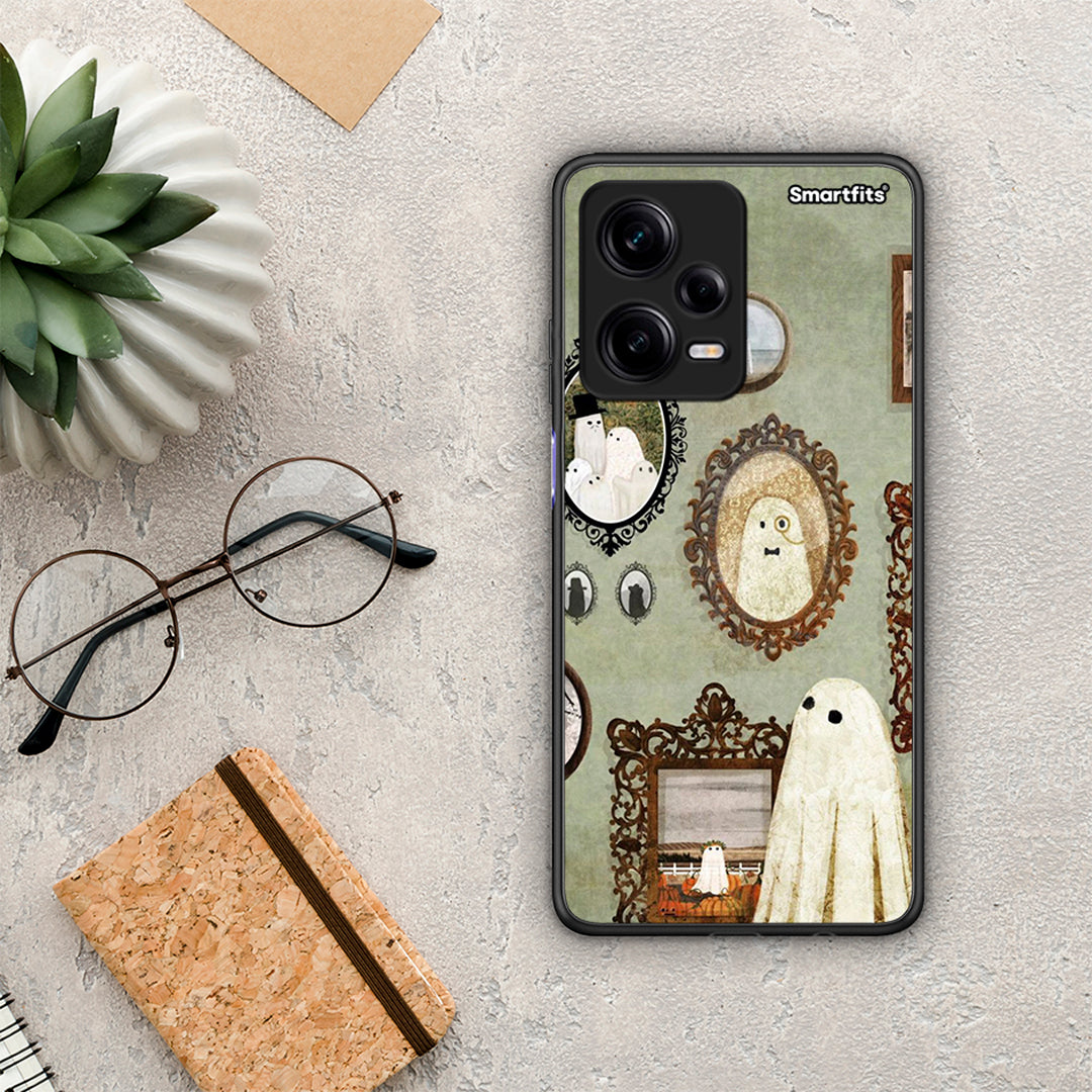 Θήκη Xiaomi Redmi Note 12 Pro 5G Halloween Ghost Season από τη Smartfits με σχέδιο στο πίσω μέρος και μαύρο περίβλημα | Xiaomi Redmi Note 12 Pro 5G Halloween Ghost Season Case with Colorful Back and Black Bezels
