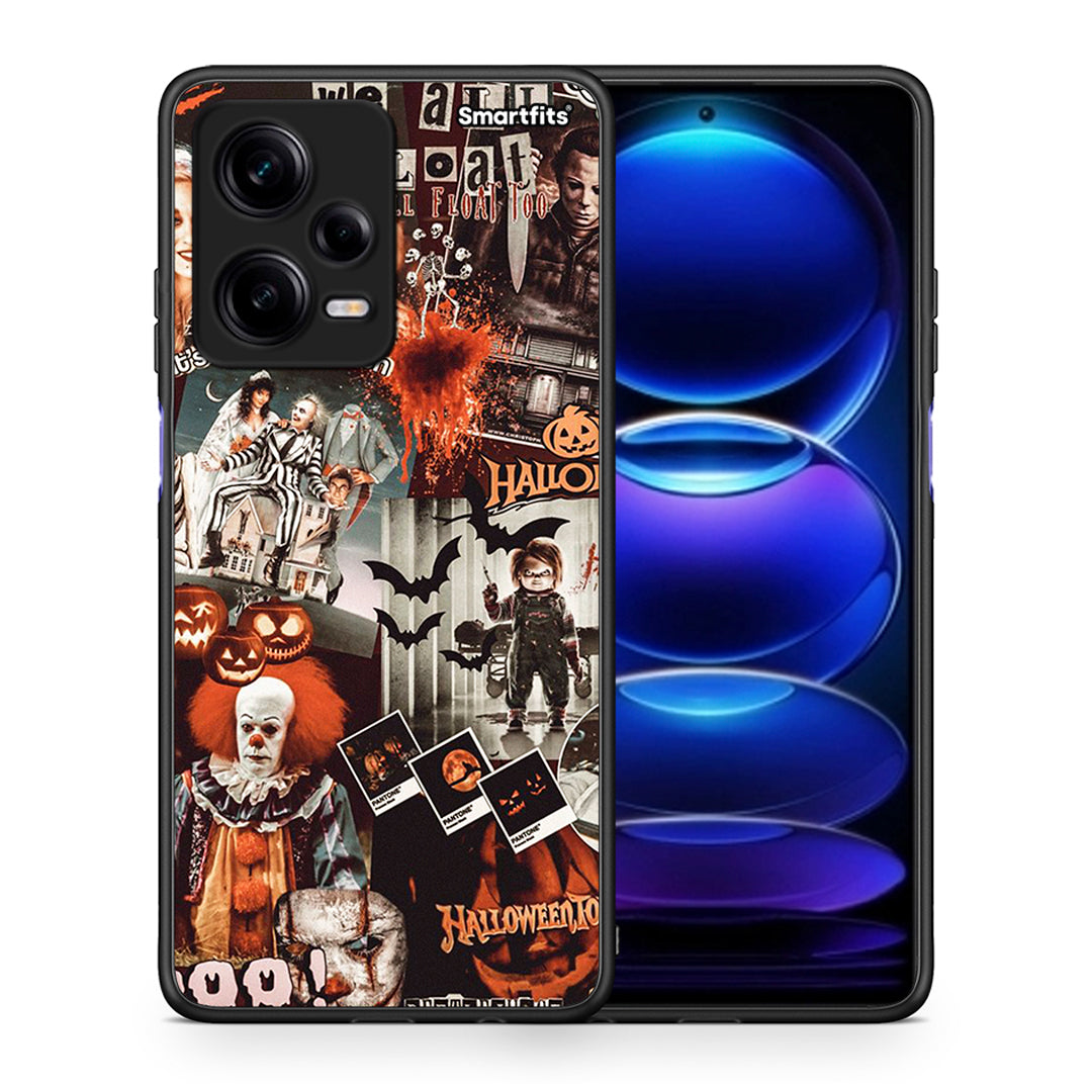 Θήκη Xiaomi Redmi Note 12 Pro 5G Halloween Spooky Season από τη Smartfits με σχέδιο στο πίσω μέρος και μαύρο περίβλημα | Xiaomi Redmi Note 12 Pro 5G Halloween Spooky Season Case with Colorful Back and Black Bezels