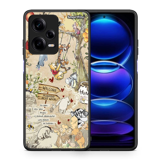 Θήκη Xiaomi Redmi Note 12 Pro 5G Happy Friends από τη Smartfits με σχέδιο στο πίσω μέρος και μαύρο περίβλημα | Xiaomi Redmi Note 12 Pro 5G Happy Friends Case with Colorful Back and Black Bezels