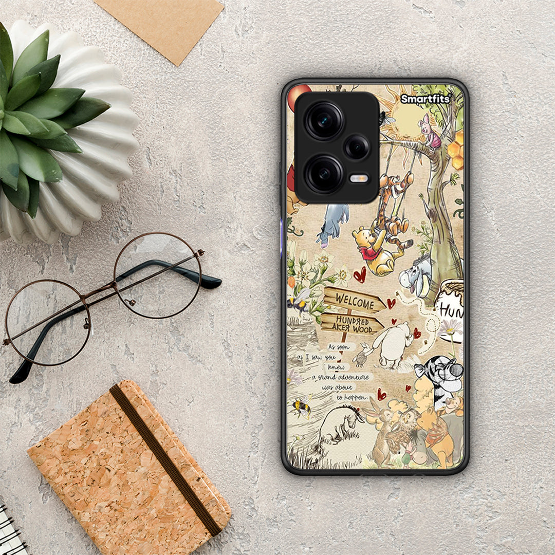 Θήκη Xiaomi Redmi Note 12 Pro 5G Happy Friends από τη Smartfits με σχέδιο στο πίσω μέρος και μαύρο περίβλημα | Xiaomi Redmi Note 12 Pro 5G Happy Friends Case with Colorful Back and Black Bezels