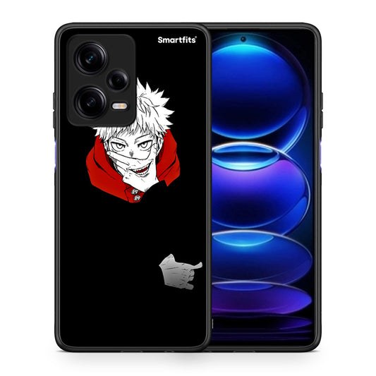 Θήκη Xiaomi Redmi Note 12 Pro 5G Itadori Anime από τη Smartfits με σχέδιο στο πίσω μέρος και μαύρο περίβλημα | Xiaomi Redmi Note 12 Pro 5G Itadori Anime Case with Colorful Back and Black Bezels