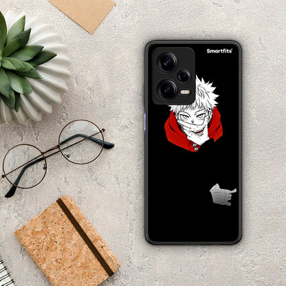 Θήκη Xiaomi Redmi Note 12 Pro 5G Itadori Anime από τη Smartfits με σχέδιο στο πίσω μέρος και μαύρο περίβλημα | Xiaomi Redmi Note 12 Pro 5G Itadori Anime Case with Colorful Back and Black Bezels