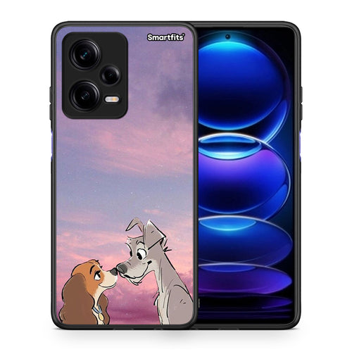 Θήκη Xiaomi Redmi Note 12 Pro 5G Lady And Tramp από τη Smartfits με σχέδιο στο πίσω μέρος και μαύρο περίβλημα | Xiaomi Redmi Note 12 Pro 5G Lady And Tramp Case with Colorful Back and Black Bezels