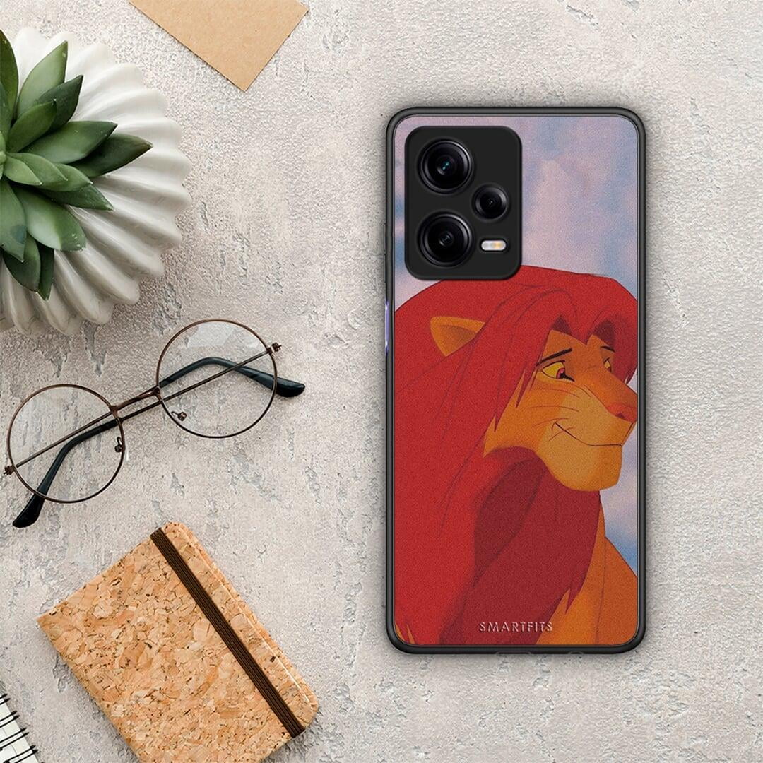 Θήκη Xiaomi Redmi Note 12 Pro 5G Lion Love 1 από τη Smartfits με σχέδιο στο πίσω μέρος και μαύρο περίβλημα | Xiaomi Redmi Note 12 Pro 5G Lion Love 1 Case with Colorful Back and Black Bezels