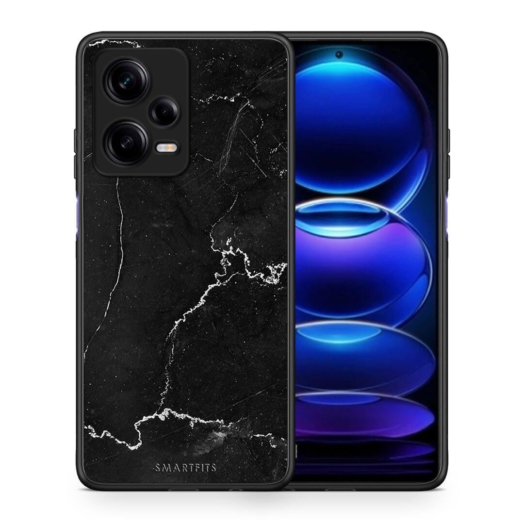 Θήκη Xiaomi Redmi Note 12 Pro 5G Marble Black από τη Smartfits με σχέδιο στο πίσω μέρος και μαύρο περίβλημα | Xiaomi Redmi Note 12 Pro 5G Marble Black Case with Colorful Back and Black Bezels