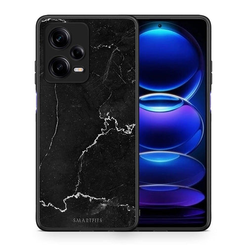 Θήκη Xiaomi Redmi Note 12 Pro 5G Marble Black από τη Smartfits με σχέδιο στο πίσω μέρος και μαύρο περίβλημα | Xiaomi Redmi Note 12 Pro 5G Marble Black Case with Colorful Back and Black Bezels