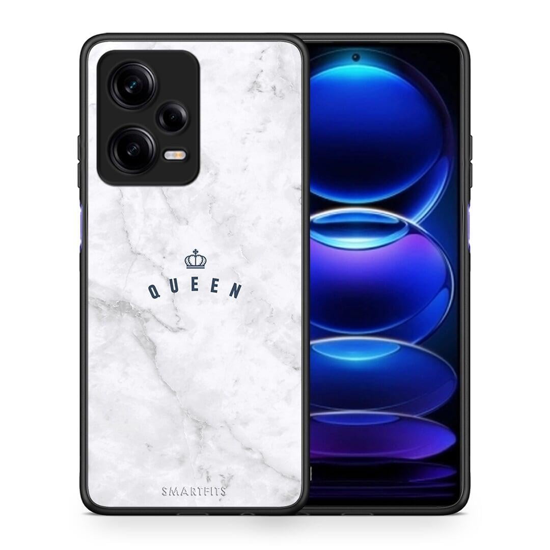 Θήκη Xiaomi Redmi Note 12 Pro 5G Marble Queen από τη Smartfits με σχέδιο στο πίσω μέρος και μαύρο περίβλημα | Xiaomi Redmi Note 12 Pro 5G Marble Queen Case with Colorful Back and Black Bezels