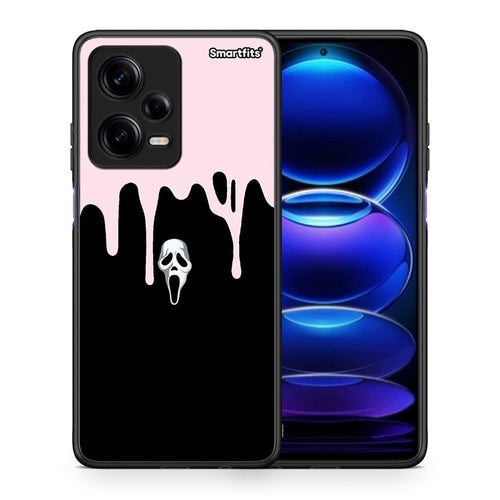 Θήκη Xiaomi Redmi Note 12 Pro 5G Melting Halloween Mask από τη Smartfits με σχέδιο στο πίσω μέρος και μαύρο περίβλημα | Xiaomi Redmi Note 12 Pro 5G Melting Halloween Mask Case with Colorful Back and Black Bezels