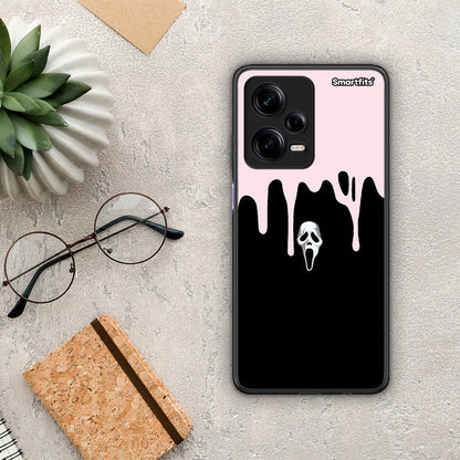 Θήκη Xiaomi Redmi Note 12 Pro 5G Melting Halloween Mask από τη Smartfits με σχέδιο στο πίσω μέρος και μαύρο περίβλημα | Xiaomi Redmi Note 12 Pro 5G Melting Halloween Mask Case with Colorful Back and Black Bezels