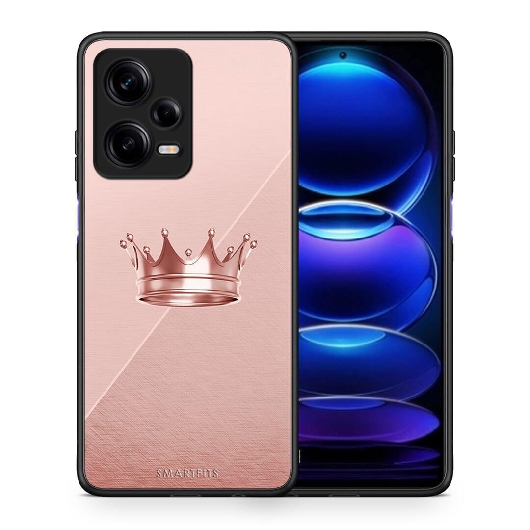 Θήκη Xiaomi Redmi Note 12 Pro 5G Minimal Crown από τη Smartfits με σχέδιο στο πίσω μέρος και μαύρο περίβλημα | Xiaomi Redmi Note 12 Pro 5G Minimal Crown Case with Colorful Back and Black Bezels