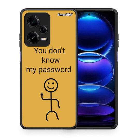 Θήκη Xiaomi Redmi Note 12 Pro 5G My Password από τη Smartfits με σχέδιο στο πίσω μέρος και μαύρο περίβλημα | Xiaomi Redmi Note 12 Pro 5G My Password Case with Colorful Back and Black Bezels