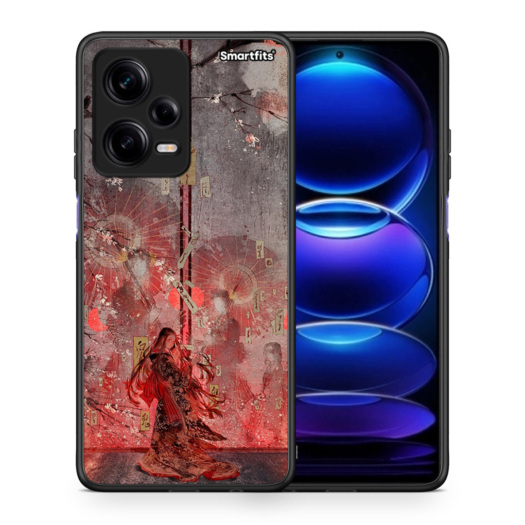 Θήκη Xiaomi Redmi Note 12 Pro 5G Nezuko Kamado από τη Smartfits με σχέδιο στο πίσω μέρος και μαύρο περίβλημα | Xiaomi Redmi Note 12 Pro 5G Nezuko Kamado Case with Colorful Back and Black Bezels