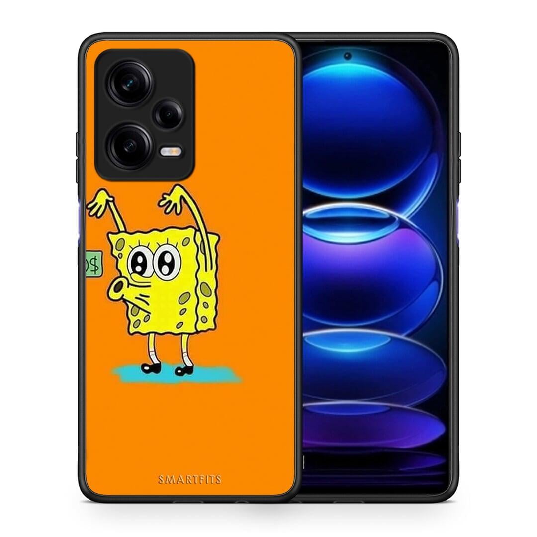 Θήκη Xiaomi Redmi Note 12 Pro 5G No Money 2 από τη Smartfits με σχέδιο στο πίσω μέρος και μαύρο περίβλημα | Xiaomi Redmi Note 12 Pro 5G No Money 2 Case with Colorful Back and Black Bezels