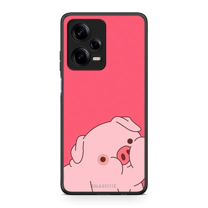 Θήκη Xiaomi Redmi Note 12 Pro 5G Pig Love 1 από τη Smartfits με σχέδιο στο πίσω μέρος και μαύρο περίβλημα | Xiaomi Redmi Note 12 Pro 5G Pig Love 1 Case with Colorful Back and Black Bezels