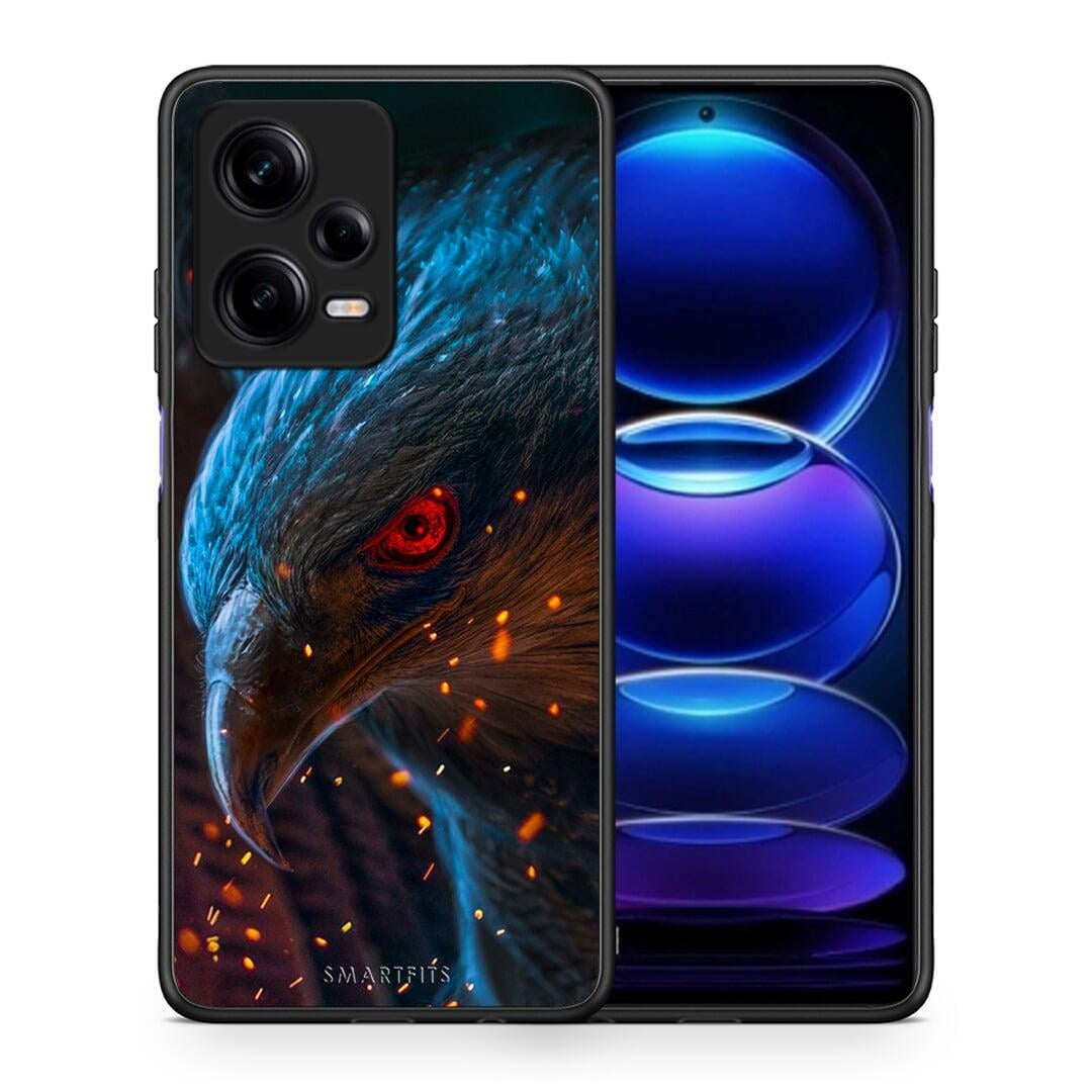 Θήκη Xiaomi Redmi Note 12 Pro 5G PopArt Eagle από τη Smartfits με σχέδιο στο πίσω μέρος και μαύρο περίβλημα | Xiaomi Redmi Note 12 Pro 5G PopArt Eagle Case with Colorful Back and Black Bezels