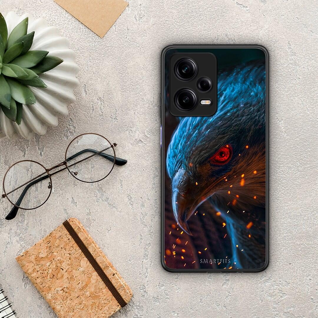 Θήκη Xiaomi Redmi Note 12 Pro 5G PopArt Eagle από τη Smartfits με σχέδιο στο πίσω μέρος και μαύρο περίβλημα | Xiaomi Redmi Note 12 Pro 5G PopArt Eagle Case with Colorful Back and Black Bezels