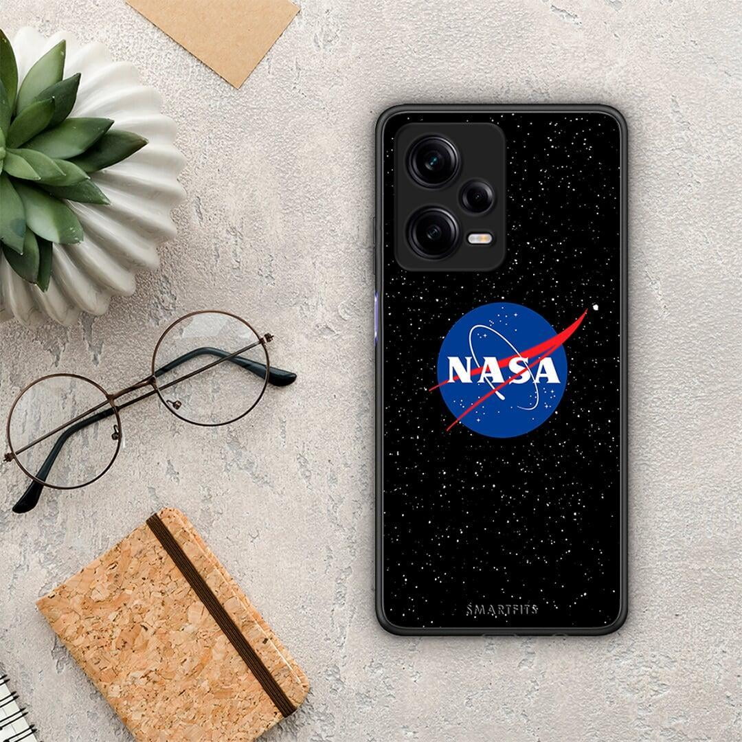 Θήκη Xiaomi Redmi Note 12 Pro 5G PopArt NASA από τη Smartfits με σχέδιο στο πίσω μέρος και μαύρο περίβλημα | Xiaomi Redmi Note 12 Pro 5G PopArt NASA Case with Colorful Back and Black Bezels