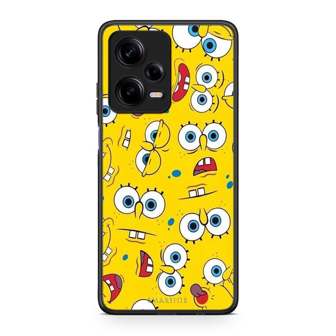 Θήκη Xiaomi Redmi Note 12 Pro 5G PopArt Sponge από τη Smartfits με σχέδιο στο πίσω μέρος και μαύρο περίβλημα | Xiaomi Redmi Note 12 Pro 5G PopArt Sponge Case with Colorful Back and Black Bezels