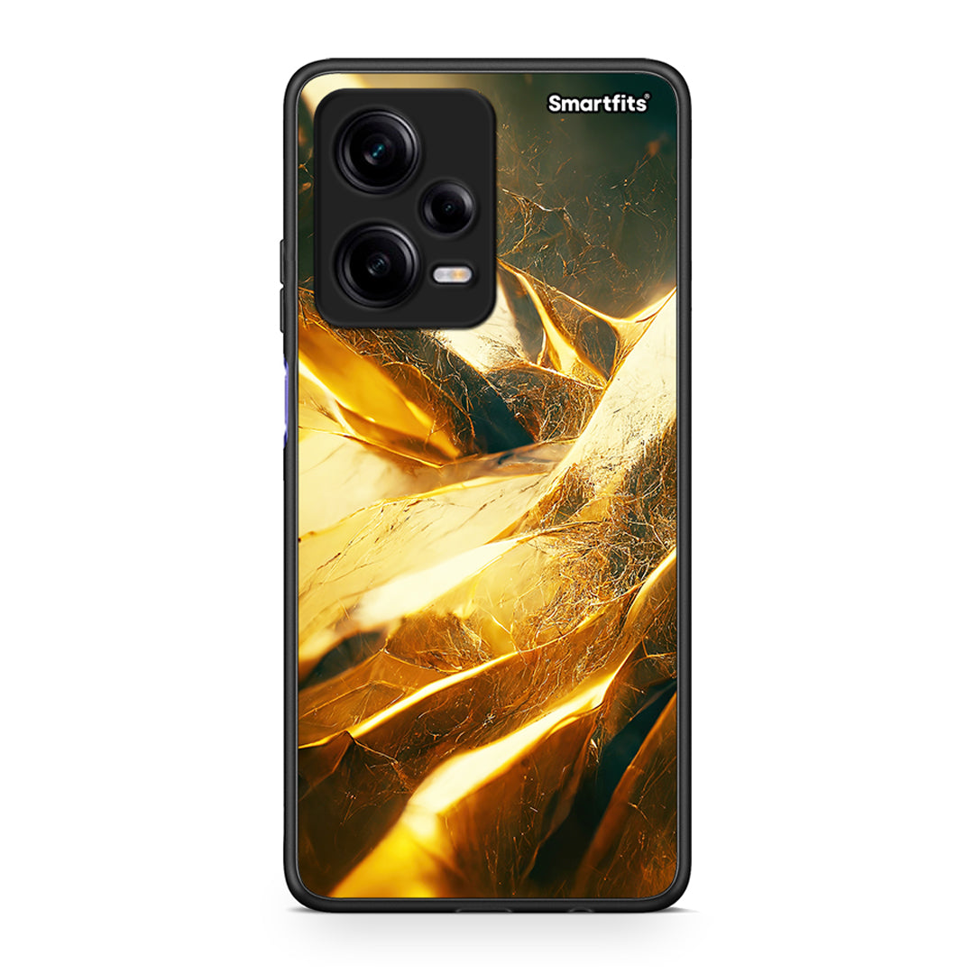 Θήκη Xiaomi Redmi Note 12 Pro 5G Real Gold από τη Smartfits με σχέδιο στο πίσω μέρος και μαύρο περίβλημα | Xiaomi Redmi Note 12 Pro 5G Real Gold Case with Colorful Back and Black Bezels